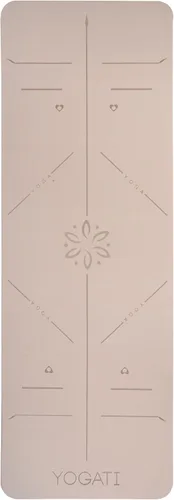 Miniatura 3 de YOGATI® Esterilla de Yoga con Correa con Líneas de Alineación. Esterilla de Entrenamiento en Casa para Mujeres, Hombres y Niños. Esterilla de Yoga