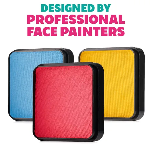 Miniatura 3 de Kraze FX Recambio de paleta de pintura facial, pintura facial negra (0.35 onzas), hipoalergénica, no tóxica, activada por agua, suministros