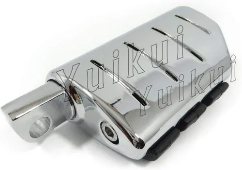 Miniatura 5 de Cromado o negro motocicleta Premium universal trasero pie clavija para pasajero con adaptadores de montaje macho para Honda VTX 1300 C/R/S/T Estilo2