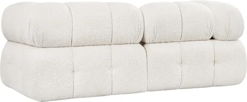 Miniatura 7 de Meridian Furniture 611Cream-S68A Colección Ames Moderno Sofá modular contemporáneo con tela de boucle color crema, modular para crear