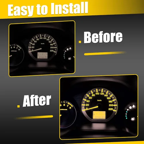 Miniatura 7 de X AUTOHAUX 5pcs DC 12V 1.2W T5 Dashboard Light Blub Amarillo para Coche Interna con Twist Socket