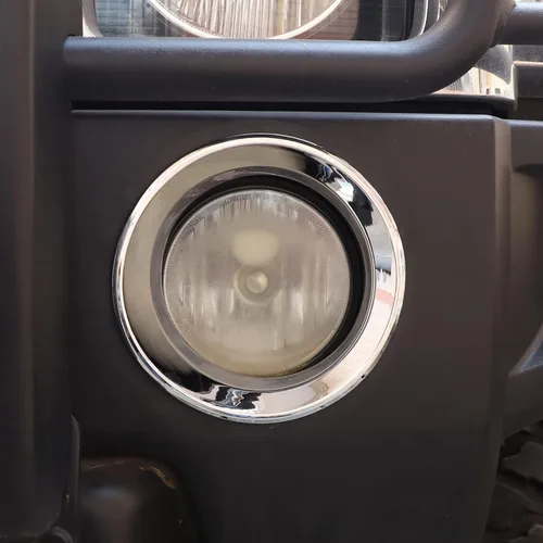 Miniatura 7 de Anillo de cubierta de lámpara antiniebla delantera para accesorios Hummer H3 2005-2009, protector de marco de lámpara antiniebla, parachoques