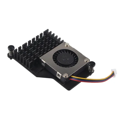 Miniatura 2 de ZDE ZP536 Enfriador activo para Raspberry Pi 5 disipador de calor de aluminio soplador controlado por temperatura PWM Ventilador de refrigeración