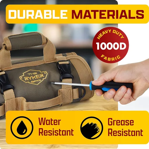 Miniatura 5 de El Organizador de Bolsa de Herramientas Enrollable Ryker - Regalos para Papá. Organizador de Bolsa de Herramientas de Motocicleta Resistente. Bolsa