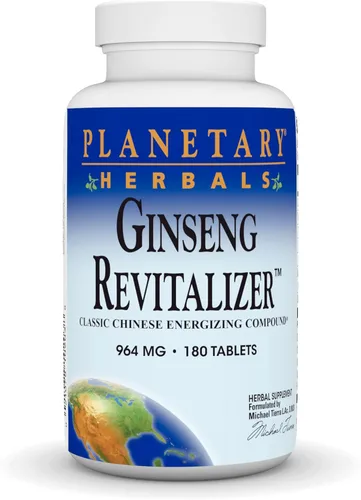 Planetary Herbals Revitalizador de Ginseng, 964 mg, Tabletas, 180 Tabletas