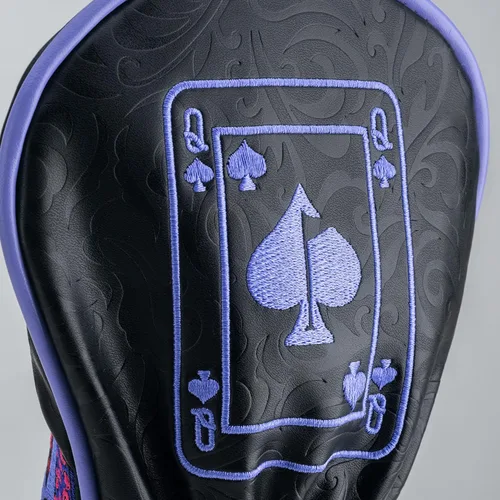 Miniatura 5 de Pins & Aces Fairway - Funda de cuero de primera calidad hecha a mano – Ace of Spades y cierre magnético, cubierta para palos de golf de calidad
