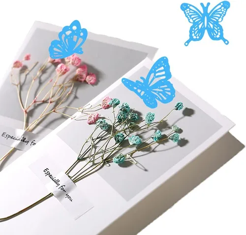 Miniatura 7 de 17 troqueles de corte de plantilla en relieve, hojas de mariposa y flores de AIFUDA para manualidades, álbumes de recortes, marco de fotos, álbum