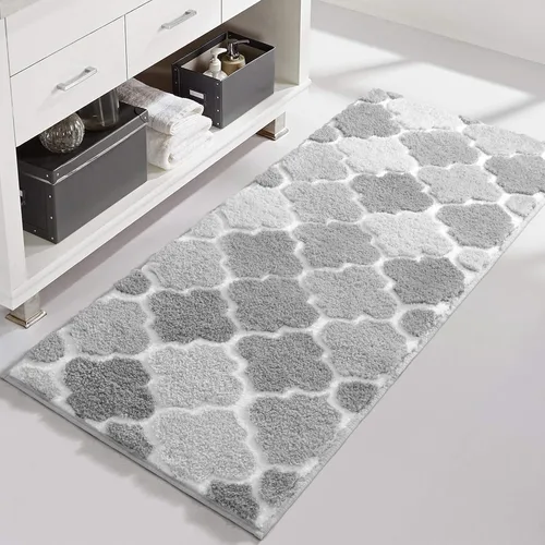 Miniatura 28 de DEXDE Alfombras de Baño Corredor 24x47 pulgadas Alfombra de Baño Larga Antideslizante Suave Lavable Alfombras de Baño Grandes para Baño Dormitorio