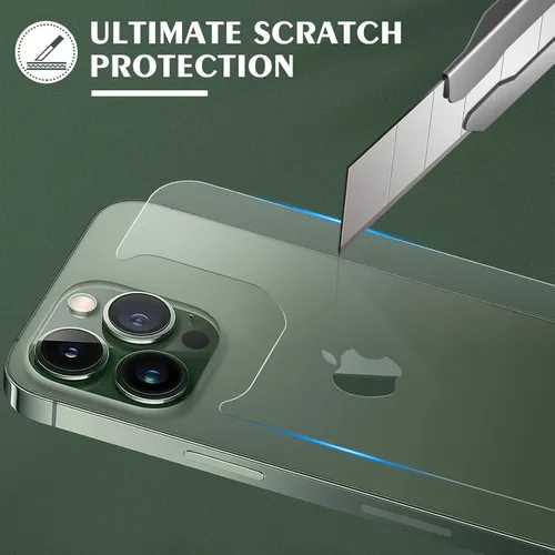 Miniatura 2 de Paquete de 2 protectores de pantalla trasera para iPhone 13 Pro Max, protector de vidrio trasero 13 Pro Max, protector de pantalla trasera