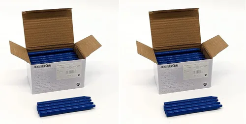 Miniatura 17 de Craytastic! Caja de 52 crayones sin envolver a granel (azul) para manualidades, fiestas, niños, crayones sin papel, sin envoltura de papel, prueba