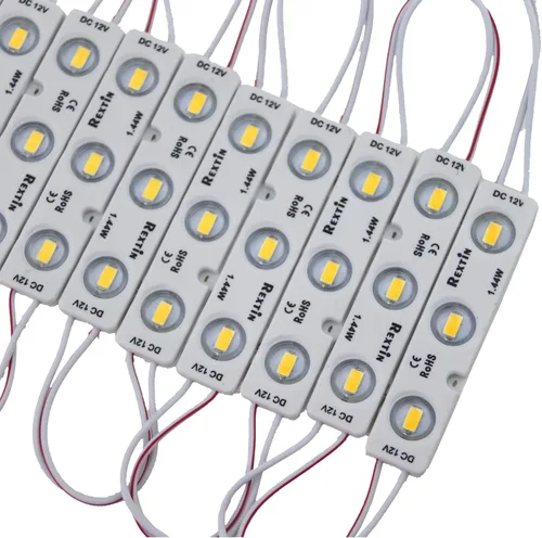 Miniatura 9 de 200pcs 3 LED Sign Storefront Lights Module Red Super Bright 5630 5730 SMD Impermeable para Letreros de Carta Publicidad Señales con Cinta Adhesiva