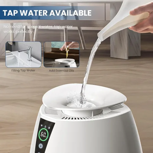 Miniatura 3 de Humidificadores para habitación grande, 5 L, humidificador sin niebla para plantas de bebé, purificadores de aire de llenado superior silencioso