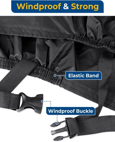 Miniatura 4 de Viaky Funda de bicicleta para dos bicicletas, cubierta de lluvia para bicicleta de carretera de montaña con orificio de bloqueo, impermeable al aire