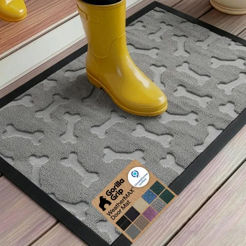 Miniatura 52 de Gorilla Grip - Tapete WeatherMax todoterreno 100% impermeable, caucho natural, resistente a manchas y decoloración, perfil bajo, interior y Grafito