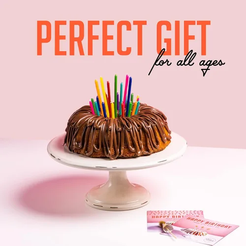 Miniatura 3 de Mo's Bundt Cakes - Pastel de feliz cumpleaños, pastel de avellana fresca entregado a tu puerta - Regalo de cumpleaños para hombres, mujeres, papá