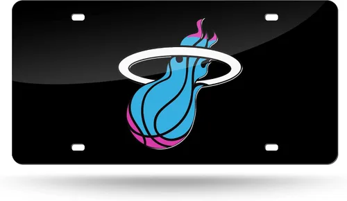 Miniatura 36 de Rico Industries Placa de matrícula metálica con incrustaciones láser de la NBA