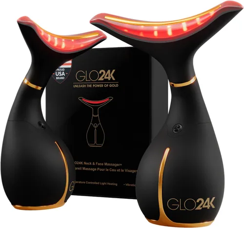 Miniatura 12 de GLO24K Dispositivo de Belleza de 7 Colores – Tecnología de Acción LED Triple y Vibración Facial y Masajeador de Cuello
