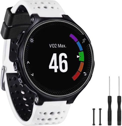 GVangel - Correa compatible con reloj inteligente Garmin Forerunner 235, correa de silicona suave de repuesto para 220/230/235/620/630/735XT/235