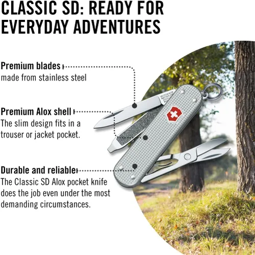 Miniatura 5 de Navaja suiza clásica, Victorinox, cuchillo de bolsillo Plateado
