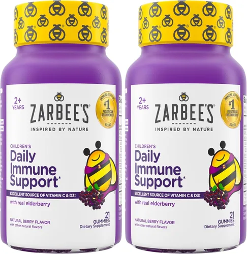 Miniatura 8 de Zarbee's Gomitas de saúco para niños con vitamina C; zinc y saúco; vitaminas de apoyo inmunológico diario para niños a partir de 2 años; sabor a