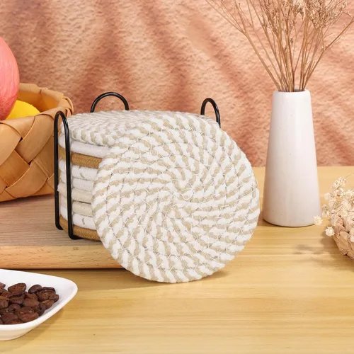 Miniatura 2 de Billbotk Juego de 10 posavasos bohemios para bebidas, juego de posavasos absorbentes para decoración del hogar, decoraciones de otoño para el hogar