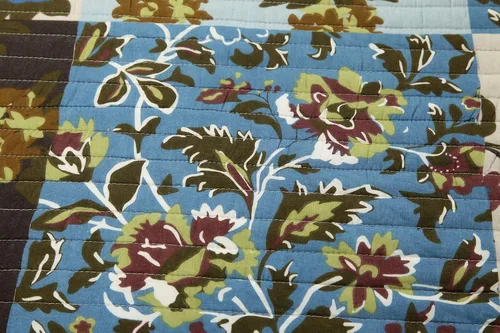 Miniatura 3 de Tache Home Fashion Colcha de algodón hawaiano con diseño floral de retazos – Bosque perdido – Juego de colcha ligera reversible de verano azul