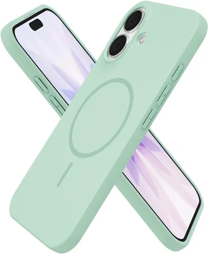 Miniatura 154 de oakxco Funda de silicona Mag Safe para iPhone 17 Pro Max, funda magnética delgada y fina compatible con carga inalámbrica MagSafe, bonita funda Negro