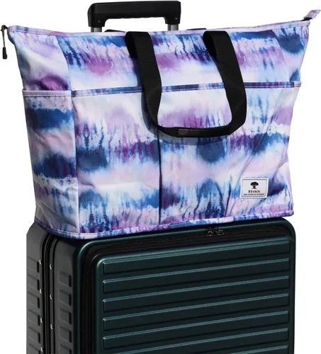 Miniatura 6 de Bolsa de fin de semana para mujer con múltiples bolsillos para llevar durante la noche, bolsa de viaje para gimnasio, bolsa de equipaje con funda
