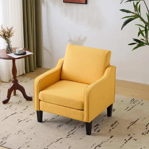 Miniatura 27 de VINGLI Silla de Acento para Sala de Estar Sillas Verde Oliva Silla de Lectura para Dormitorio Silla con Brazo Recogido Sillas de Acento Modernas