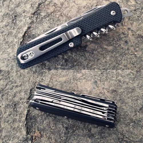 Miniatura 8 de Ruike Multitool Cuchillo de bolsillo pequeño para hombres Cuchillo plegable EDC Utility Outdoor Gear 17c27 Destornillador de acero fresco LD51
