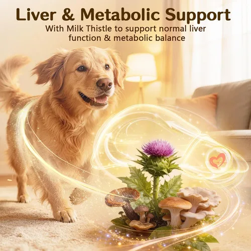 Miniatura 4 de VUN Turkey Tail Mushroom for Dogs, Mushroom Powder for Dogs & Cats Lipoma for Immune,Heart,Liver,Antioxidant Daily Wellness Supplement with Reishi &