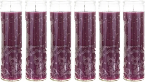Miniatura 29 de Mega Candles 6 velas de oración devocionales sin perfume de color rojo para 7 días, velas de cera prémium de 2 x 8 pulgadas, santuario, vigilias