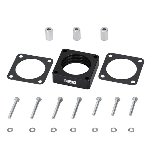 Miniatura 5 de Espaciador del cuerpo del acelerador compatible con Jeep Wrangler TJ YJ LJ Cherokee XJ 91-06 motor de gasolina 2.5L/4.0L MJ con junta de 1 pulgada