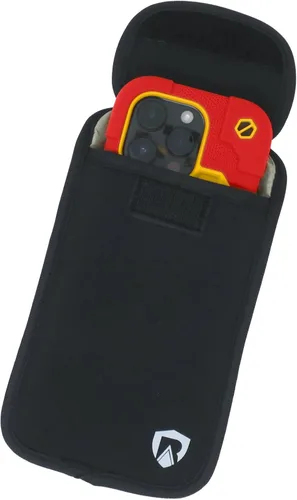 RadiArmor Funda de bloqueo EMF para teléfono celular, bolsa de bloqueo EMF - Versión XL actualizada para teléfonos inteligentes más grandes (negro,