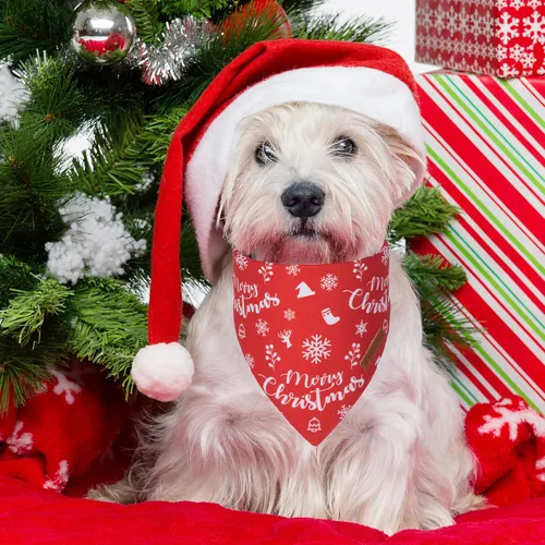 Miniatura 2 de ADOGGYGO Bandana de Navidad para perros, bufanda para mascotas, babero, pañuelo, tela premium duradera, varios tamaños disponibles, disfraces