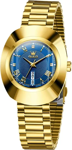 Miniatura 7 de OLEVS Womens Watches Gold Diamond Tungsten Steel Luxury Dress Classic Ladies Calendar Week Wrist Watches for Women