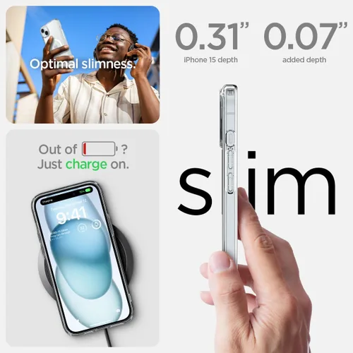 Miniatura 420 de Spigen Funda para iPhone 13 Mini, ultra híbrida MagFit [antiamarilleo] [compatible con Magsafe] - Transparente