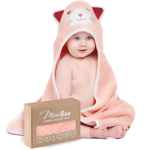 Miniatura 10 de MINIBOO Toallas de bebé con capucha para recién nacidos y niños pequeños - Toallas de baño súper suaves para bebé con capucha, toalla con capucha