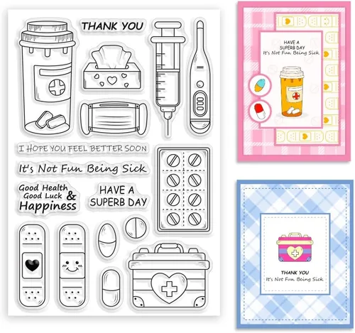 Miniatura 14 de ORIGACH Patrón de fondo Sellos transparentes para hacer tarjetas DIY Scrapbooking álbum de fotos decoración