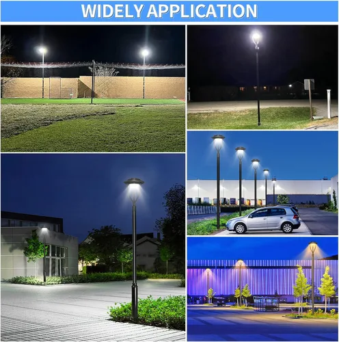 Miniatura 8 de ADUB Luz de poste LED con fotocélula de 60 W, 48 W, 36 W, luces superiores de poste de 3000 K, 4000 K, 5000 K, potencia ajustable y CCT, lámpara