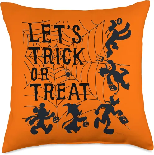 Miniatura 5 de Disney Mickey and Friends Trick or Treat - Almohada naranja para Halloween, 16.0 x 16.0 in, multicolor