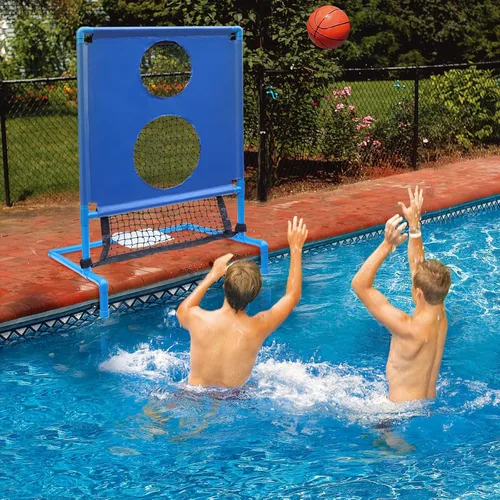 Miniatura 6 de Juego de fútbol de piscina con diseño de dos agujeros, adecuado para deportes acuáticos con múltiples pelotas