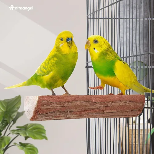 Miniatura 6 de Niteangel Percha de jaula para loros, plataforma de madera para pájaros (paquete de 1)