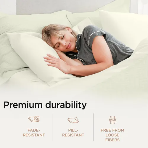 Miniatura 64 de Threadmill Sábanas de Lujo de Algodón Supima, Sábanas de 100% Algodón Suave de 1200 Hilos de Lujo para Cama de Tamaño Completo, Juego de 4 Sábanas