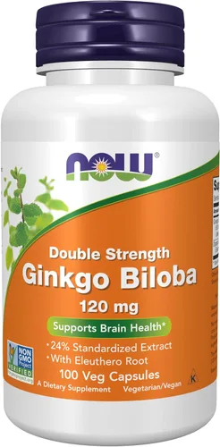 Miniatura 11 de NOW Foods Suplementos, Ginkgo Biloba 120 mg, Doble Fuerza, Verificado por el Proyecto Sin OMG, 50 Cápsulas Veganas