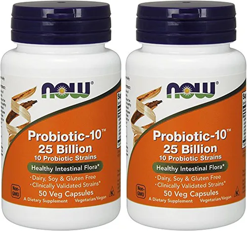 Miniatura 7 de NOW Foods Probiotic-10 25 mil millones, 100 unidades (paquete de 3)