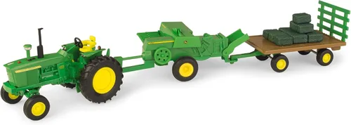 TOMY John Deere Haying Set – Escala 1:32 – Juguetes coleccionables John Deere – Auténticos juguetes de granja fundidos a presión – 3 años en adelante