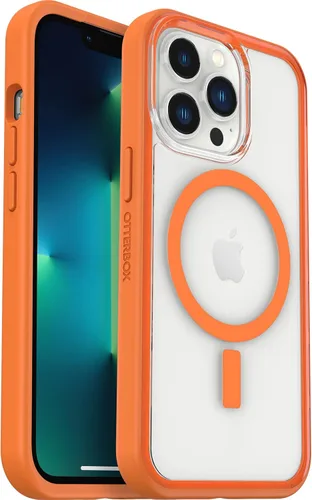 Miniatura 6 de OtterBox Funda transparente con borde de agarre colorido para iPhone 13 Pro (solamente) - Cristal negro (transparente/negro)