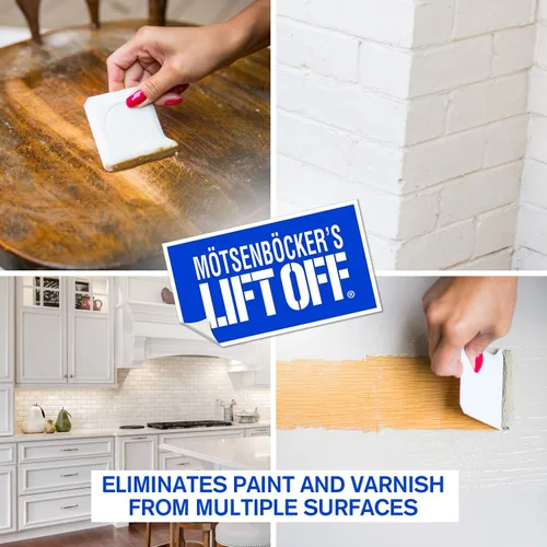 Miniatura 4 de Motsenbocker's Lift Off 41132 - Removedor de pintura y barniz de 32 onzas para manchas de madera, pintura solvente, lacas, poliuretano funciona