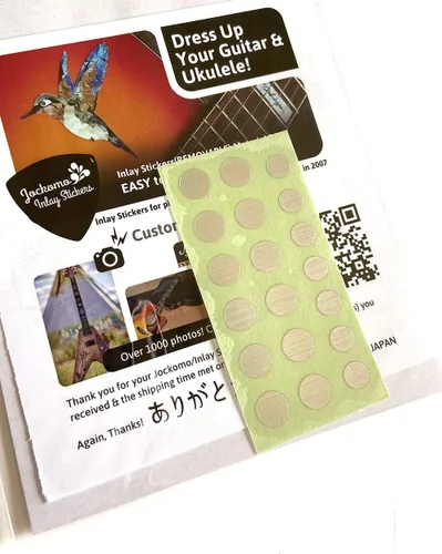 Miniatura 15 de Adhesivos de incrustación para marcadores de diapasón de guitarras y bajo - 0.32 cm Pequeñas marcas laterales en forma de punto - Abulón azul